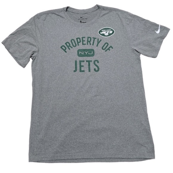 Nike Men's New York Jets Dri-Fit Officially Licensed Heathered Gray T-Shirt - Picture 2 of 12
